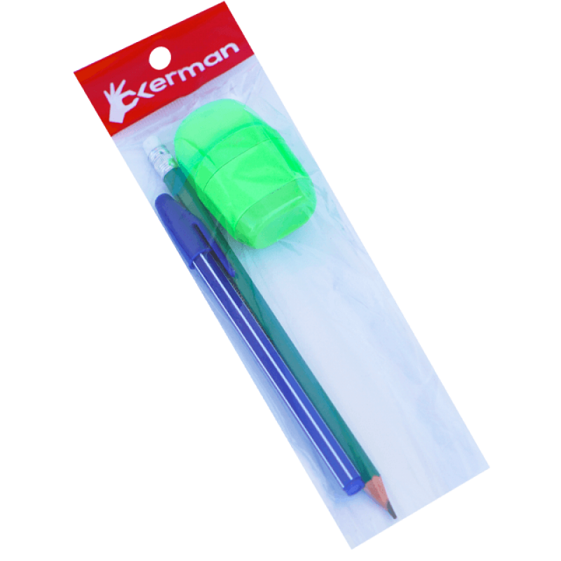 Set creion cu pix fara mecanism 558 si ascutitoare